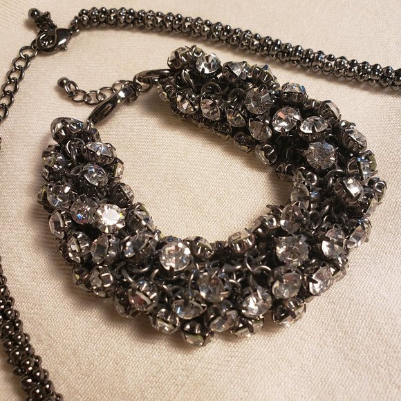 Necklace & Bracelet Set (Crystal, Metal) - Picture 5 of 7